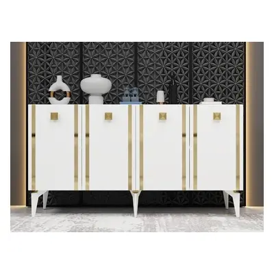 Hanah Home Console Doruk - White, Gold WhiteGold