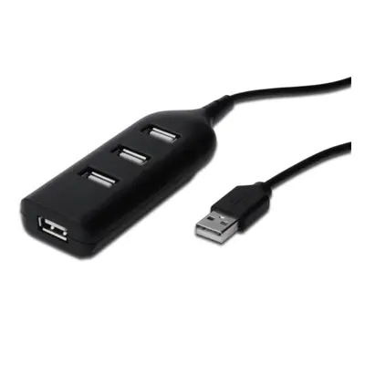 Digitus USB 2.0 hub, 4-porty, černý bez napájecího zdroje, AB-50001-1