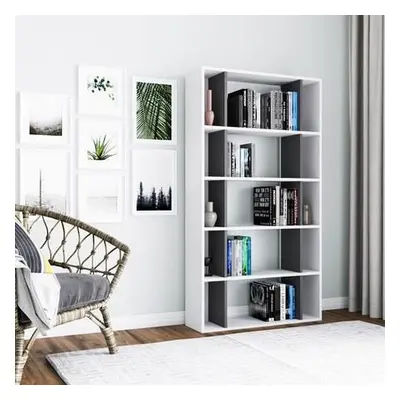 Hanah Home Bookshelf Sanborn - White, Anthracite WhiteAnthracite