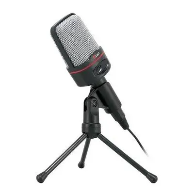 Stolní mikrofon C-TECH MIC-02, 3,5" stereo jack, 2.5m, MIC-02