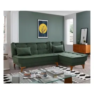 Atelier del Sofa Corner Sofa-Bed Santo - Green