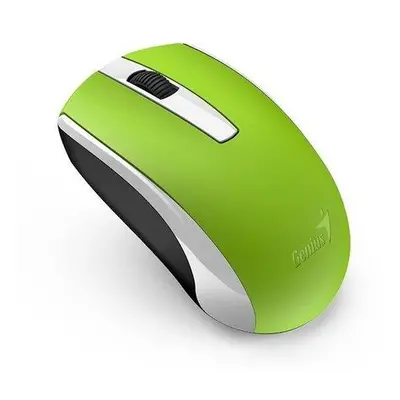 Genius ECO-8100 Myš, bezdrátová, optická, 1600dpi, dobíjecí,USB, zelená, 31030004404