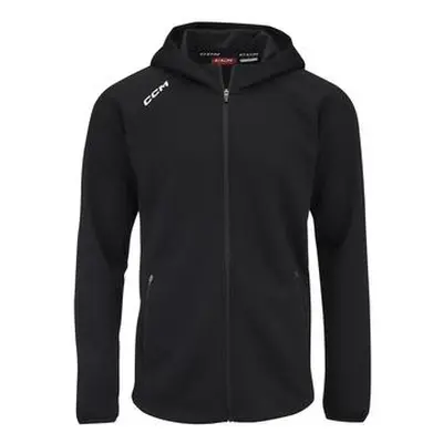 CCM Mikina Locker Room Full Zip Hoodie 2022 SR, Senior, L, černá