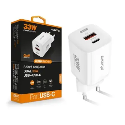 ALI CN GaN 33W, USB-C+USB, bílá CHPD0020