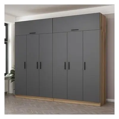 Hanah Home Wardrobe Kale - 7721 Anthracite