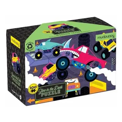 Mudpuppy Puzzle Monster Trucks - zářící ve tmě 100 dílků