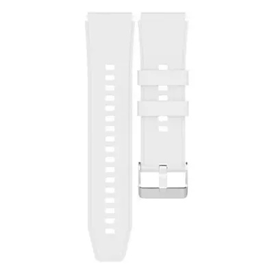 4wrist Silikonový řemínek se stříbrnou sponou 22 mm - White