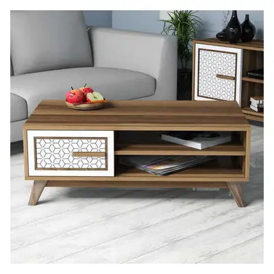 Hanah Home Coffee Table Ayla - Walnut, White WalnutWhite