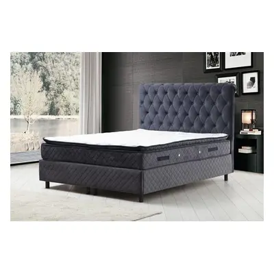 Hanah Home Double Mattress, Base & Headboard Sonata Set 160 x 200 v2 - Anthracite