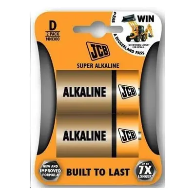 JCB SUPER alkalická baterie LR20, blistr 2 ks