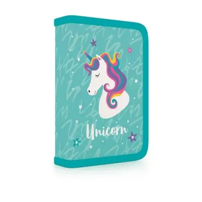 OXYBAG Školní penál jednopatrový s vybavením Unicorn iconic