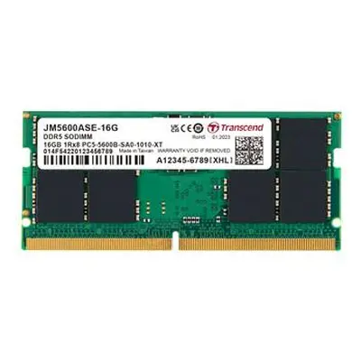 Transcend paměť 16GB JM DDR5 5600 SO-DIMM 1Rx8 2Gx8 CL46 1.1V, JM5600ASE-16G