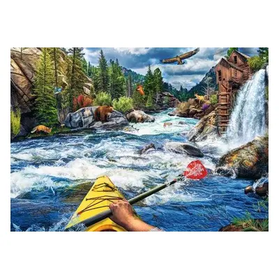 RAVENSBURGER Puzzle V peřejích, Crystal Mill, USA 1000 dílků