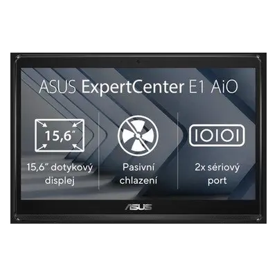 ASUS ExpertCenter E1 AiO N4500/8GB/128GB SSD/15,6" FHD/Touch/2yr Pick up & Return/Bez OS/Černá, 