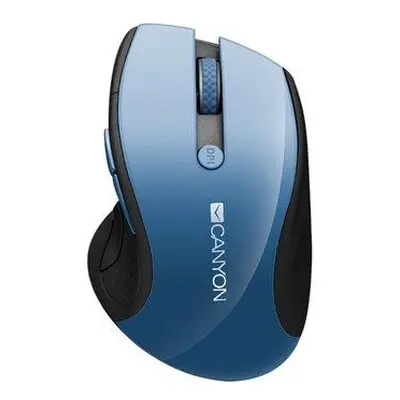 CANYON myš 2,4Ghz bezdrátová CMSW01, 000/1600 dpi, 6 tlačítek, blue LED senzorr, modrá, CNS-CMSW