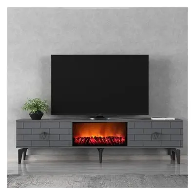 Hanah Home TV Stand Varna Fireplace - Anthracite