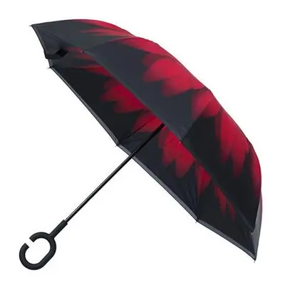 Blooming Brollies Dámský holový deštník Inside Out Red Daisy Umbrella EDIORD