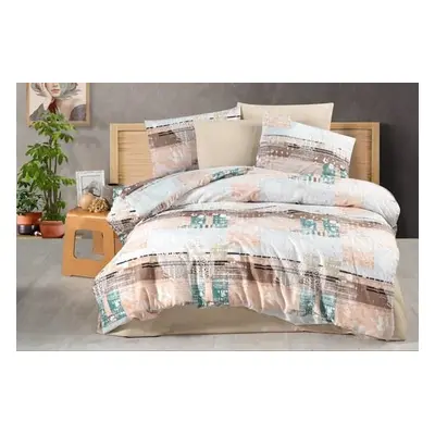 L'essentiel Maison Double Quilt Cover Set Scarlett CreamBrownGreenSalmon