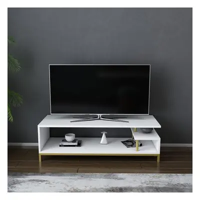 Hanah Home TV Stand Reilly - Gold, White GoldWhite