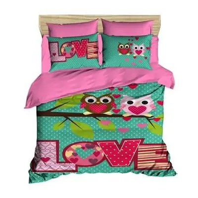 L'essentiel Maison Single Quilt Cover Set 213 PinkTurquoiseGreen