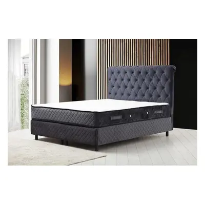 Hanah Home Single Mattress, Base & Headboard Sonata Set 90 x 190 v3 - Anthracite