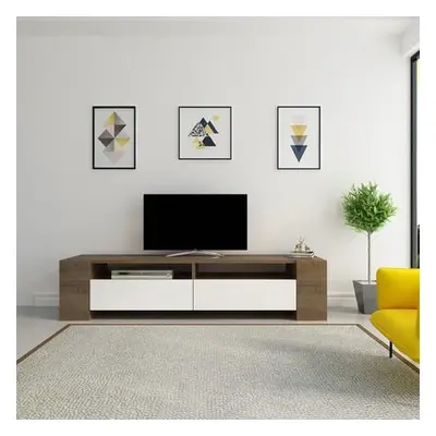 Hanah Home TV Stand Sosruko - Walnut, White WalnutWhite