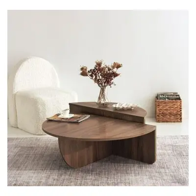 Hanah Home Coffee Table Podium - Walnut