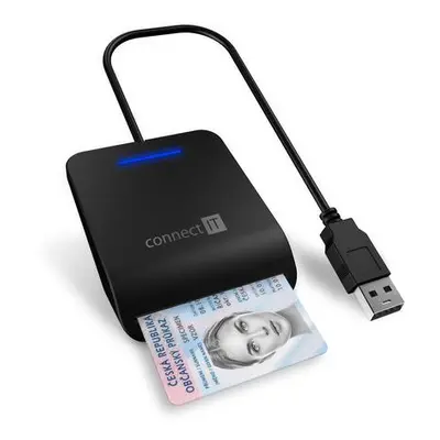 CONNECT IT USB čtečka eObčanek a čipových karet, ČERNÁ, CFF-3050-BK