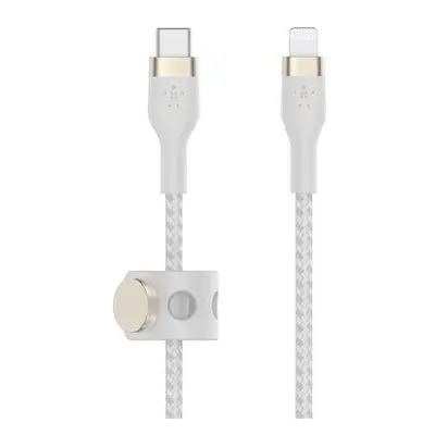 Belkin USB-C kabel s lightning konektorem, 1m, bílý - odolný PRO Flex