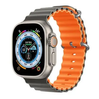 Devia remienok Deluxe Series Sport6 Silicone Two-tone Band 40/41mm - Gray/Orange