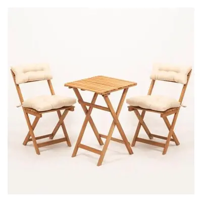 Hanah Home Garden Table & Chairs Set (3 Pieces) MY001A NaturalCream