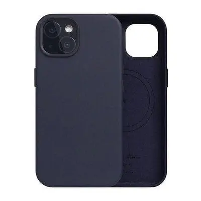 SLG Design kryt D5 Magsafe Calf Skin Leather pre iPhone 15 - Indigo