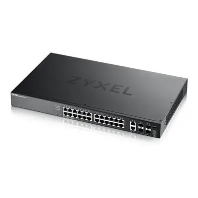 ZyXEL XGS2220-30, L3 Access Switch, 24x1G RJ45 2x10mG RJ45, 4x10G SFP+ Uplink, incl. 1 yr Nebula