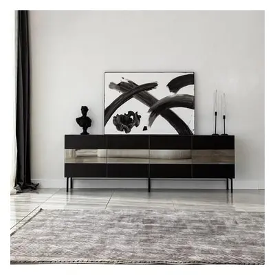 Hanah Home TV Stand Leon - Black, Fume BlackFume