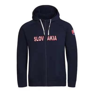 PROGRESS SK HOODY ZIP MAN pánská mikina S tm.modrá, Tmavě