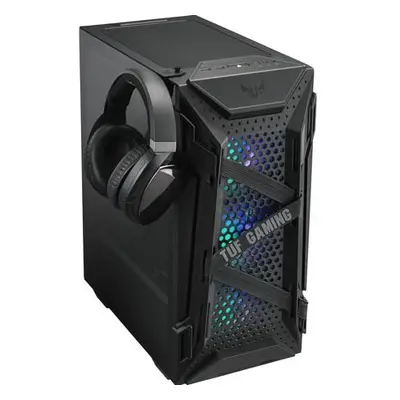 ASUS TUF GAMING GT301 case ATX Black, AURA LED fan, 90DC0040-B49000