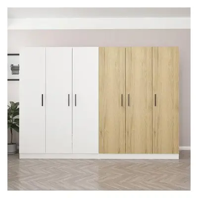 Hanah Home Wardrobe Kale - 3112 WhiteWalnut