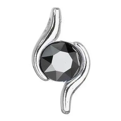 Evolution Group Stříbrný přívěsek se Swarovski krystalem černý 34261.5 hematite