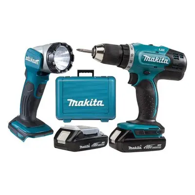 MAKITA DDF453SYEL Aku vrtačka se svítilnou 18V 2x1,5Ah LXT