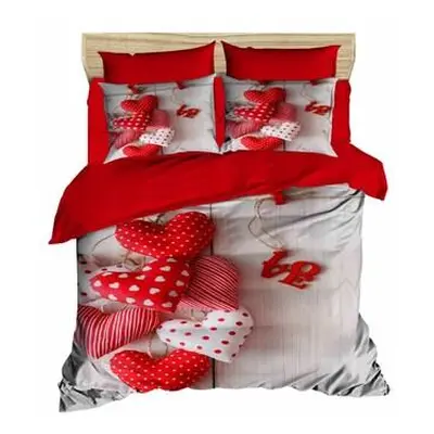 L'essentiel Maison Double Quilt Cover Set 188 WhiteRed