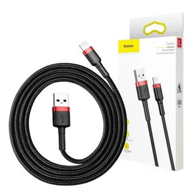 Baseus Cafule Cable USB Lightning 2A 3m (Black Red)