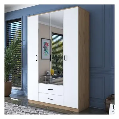 Hanah Home Wardrobe BA131 - 3052 WalnutWhite