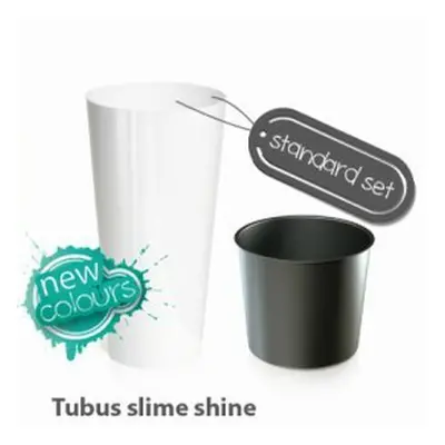 KAXL Plastový květináč 8L TUBUS SLIME SHINE, Limetka