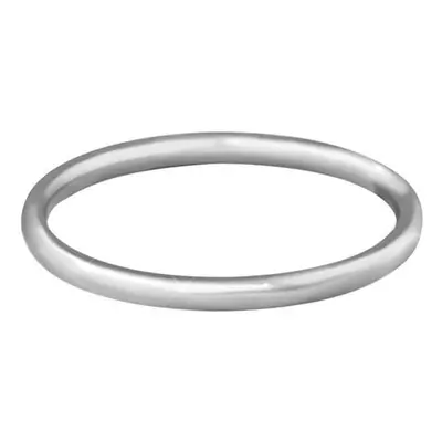 Troli Něžný minimalistický prsten z oceli Silver 50 mm