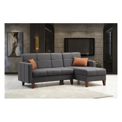 Atelier del Sofa Corner Sofa-Bed Polya - Dark Grey