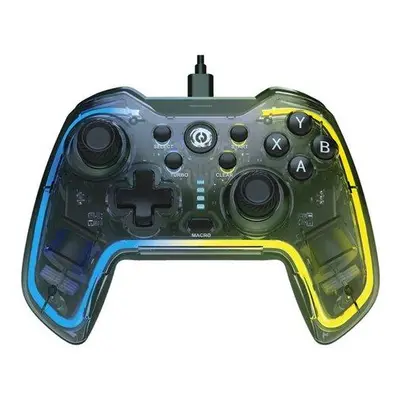 CANYON Drátový gamepad GP-2 RGB 4v1 (Nintendo Switch, Android TV, PC, PS3)