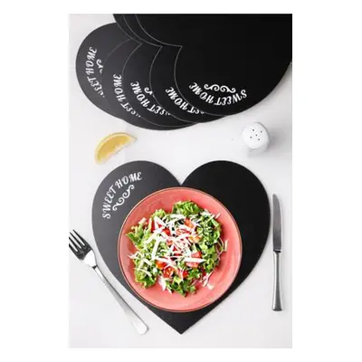 Hermia Table Mat Set (6 Pieces) PLT0192 Black