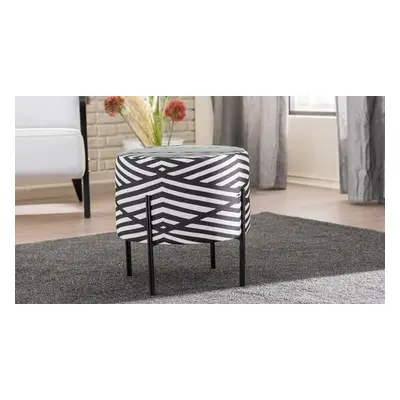 Atelier del Sofa Tuffet Flow - Black, White BlackWhite