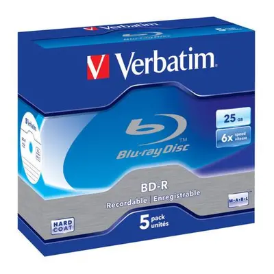 VERBATIM BD-R Blu-Ray SL 25GB/ 6x/ Jewel/ 5pack, 43715