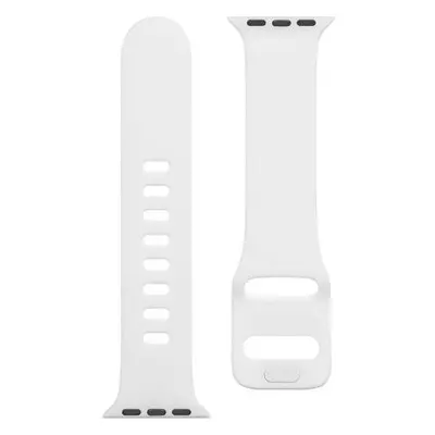 Tactical 792 Silikonový Řemínek s Přezkou pro Apple iWatch 1/2/3/4/5/6/SE 38/40mm White